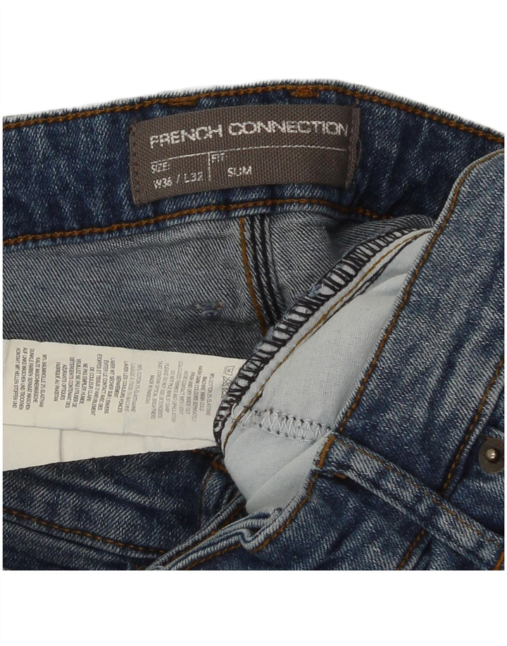 French Connection Vaqueros ajustados para hombre W36 L32 Algodón azul