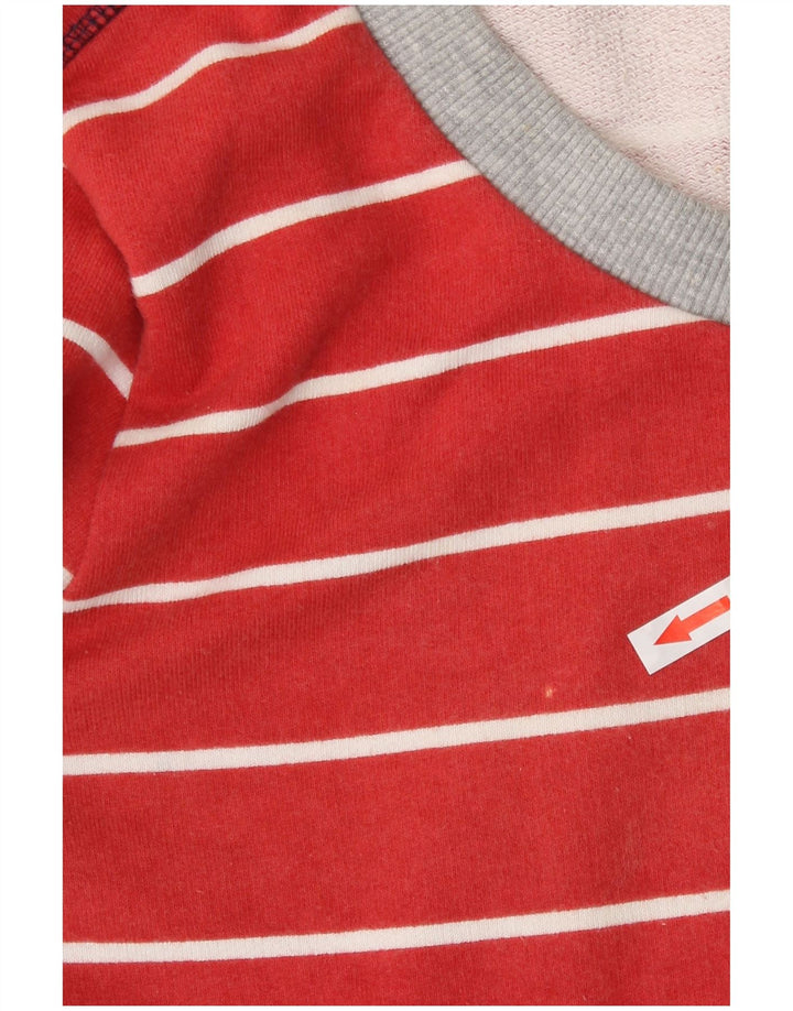 Timberland - Sudadera extragrande para mujer, talla 10, color rojo a rayas
