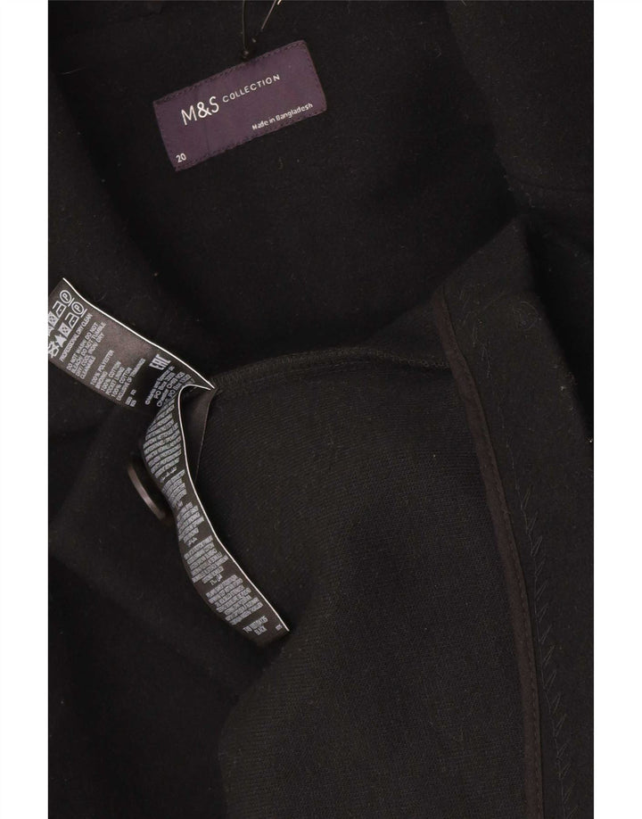 Marks & Spencer Abrigo para mujer UK 20 2XL Poliéster negro