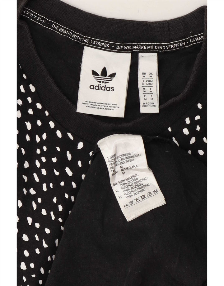 Adidas Hombre Camiseta Top Medium Negro Spotted Cotton
