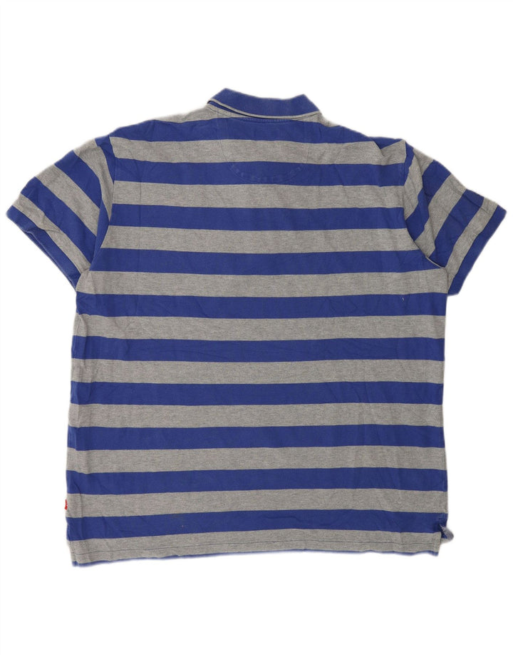 Izod Polo Hombre XL Algodón Rayas Azul