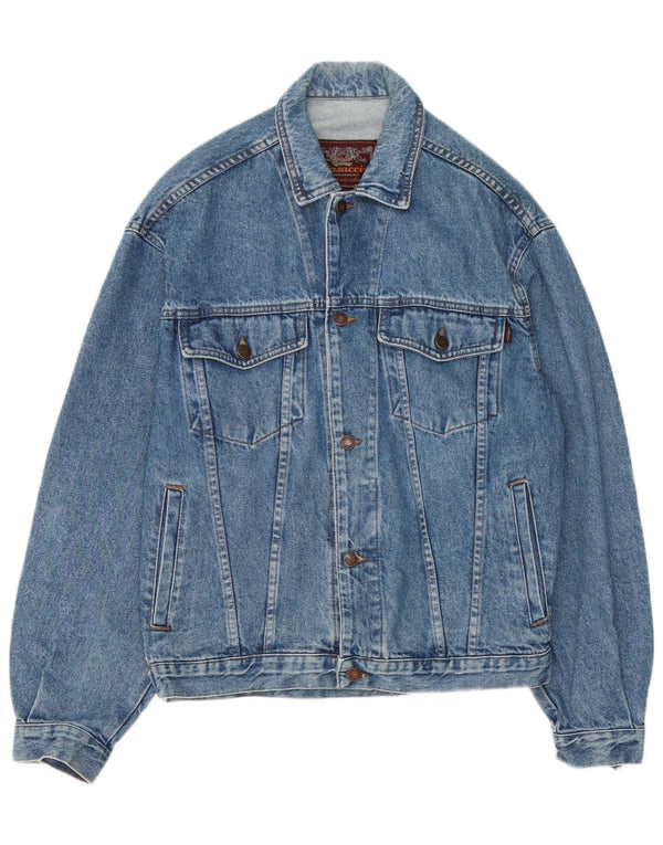Casucci Mens Denim Jacket UK 38 Medium Blue Cotton