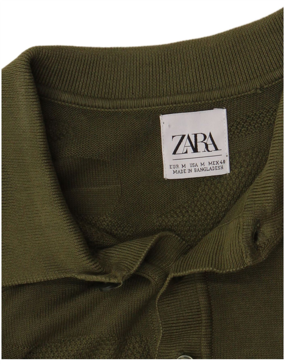Zara Hombre Polo Camuflaje Caqui Medio