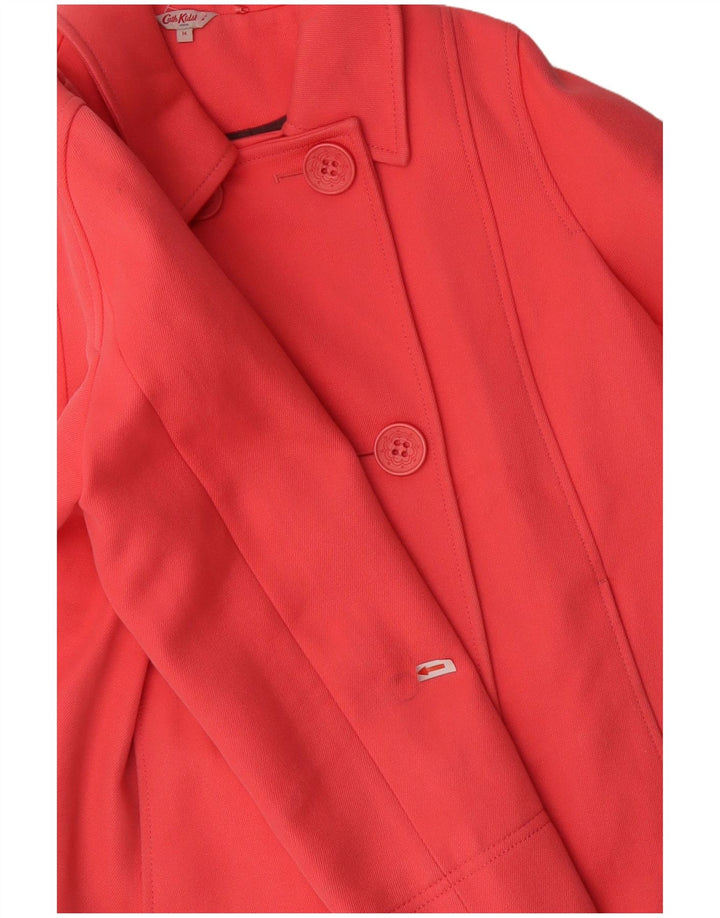 Cath Kidston Abrigo de guisante de doble botonadura para mujer Reino Unido 44 Algodón rosa grande