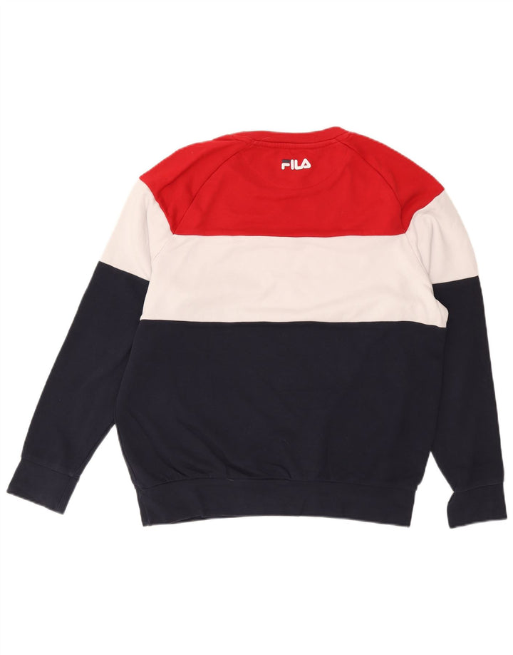 Fila - Sudadera gráfica para hombre, talla 40, talla mediana, multicolor
