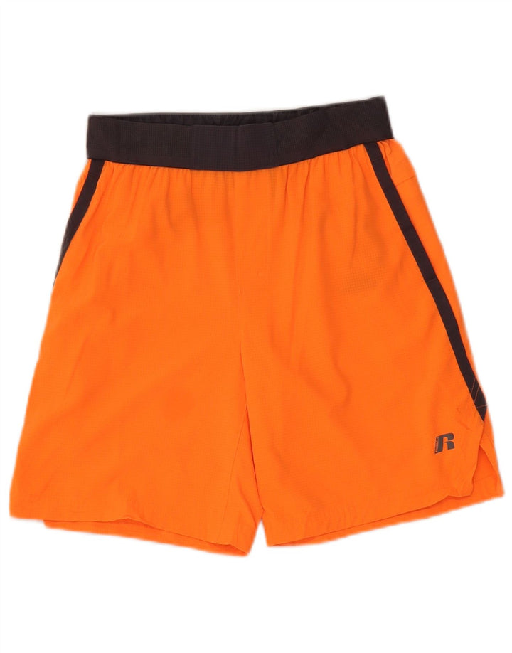 RUSSELL ATHLETIC Pantalones cortos deportivos Dri-Power para niños 10-11 años Grande Naranja