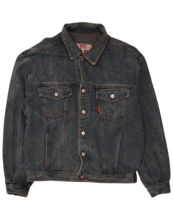 Chaqueta vaquera con cremallera para hombre UK 40 Large Blue