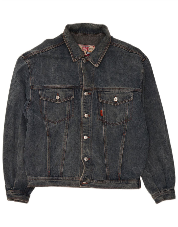 Chaqueta vaquera con cremallera para hombre UK 40 Large Blue