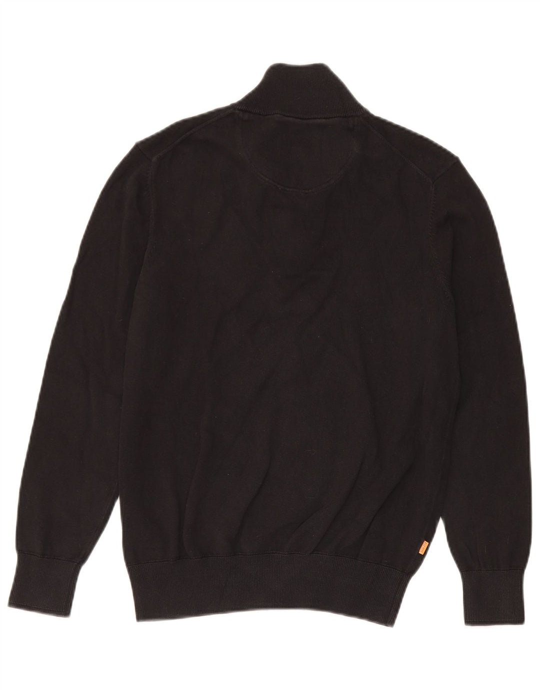 Timberland Hombre Zip Neck Jumper Suéter Pequeño Algodón Negro