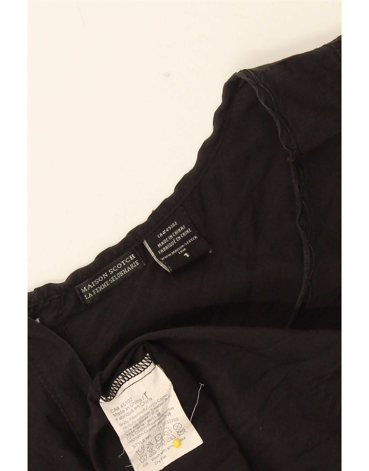 Maison Scotch Blusa para mujer Top US 1 XS Seda negra