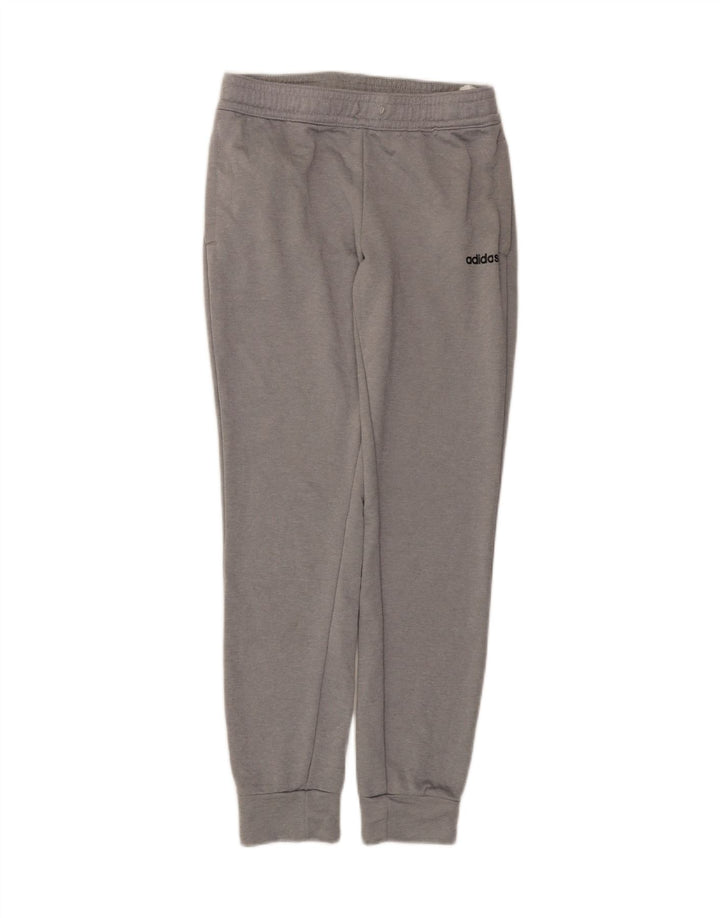 Adidas Mujer Chándal Pantalones Joggers UK 8/10 Pequeño Gris Poliéster