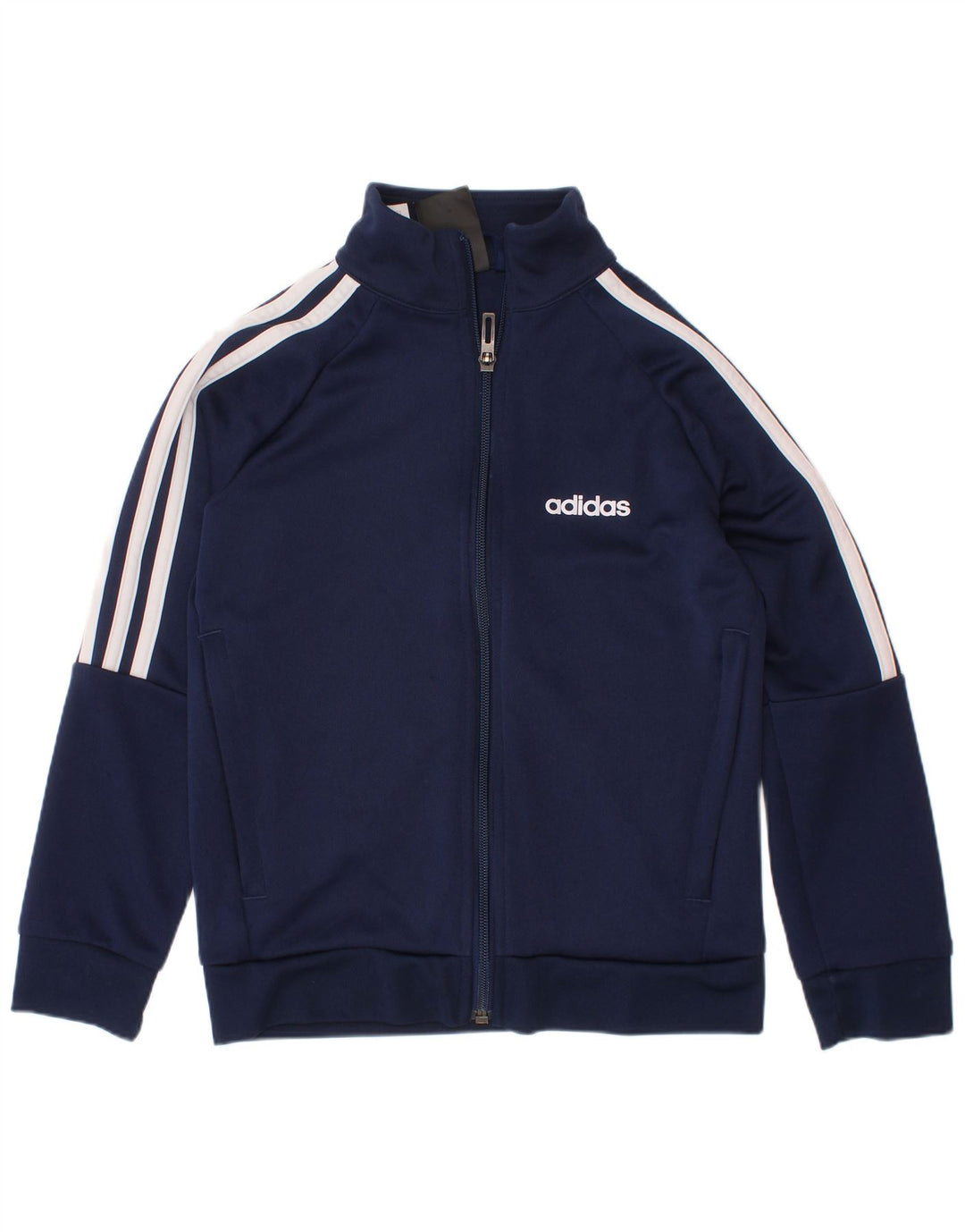 ADIDAS Chicos Climalite Chándal Top Chaqueta 7-8 Años Azul Marino Poliéster