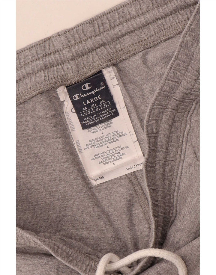 Champion Pantalones De Chándal Para Hombre Joggers Large Gris Algodón
