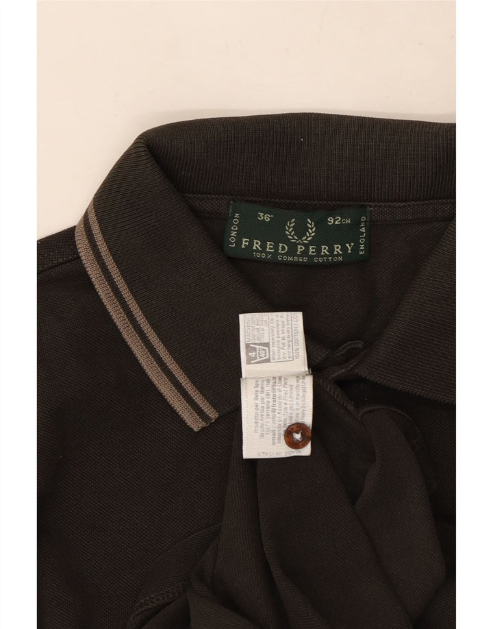 Fred Perry Polo De Manga Larga Para Hombre Algodón Gris Pequeño