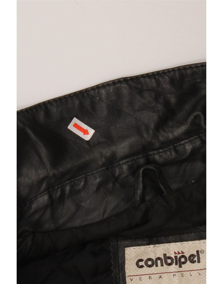 CONBIPEL Chaqueta de cuero para hombre IT 44 XS Cuero negro