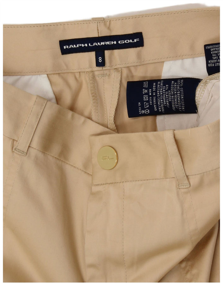 Ralph Lauren Pantalones Capri de Golf para Mujer US 8 Mediano W30 L21 Algodón Beige