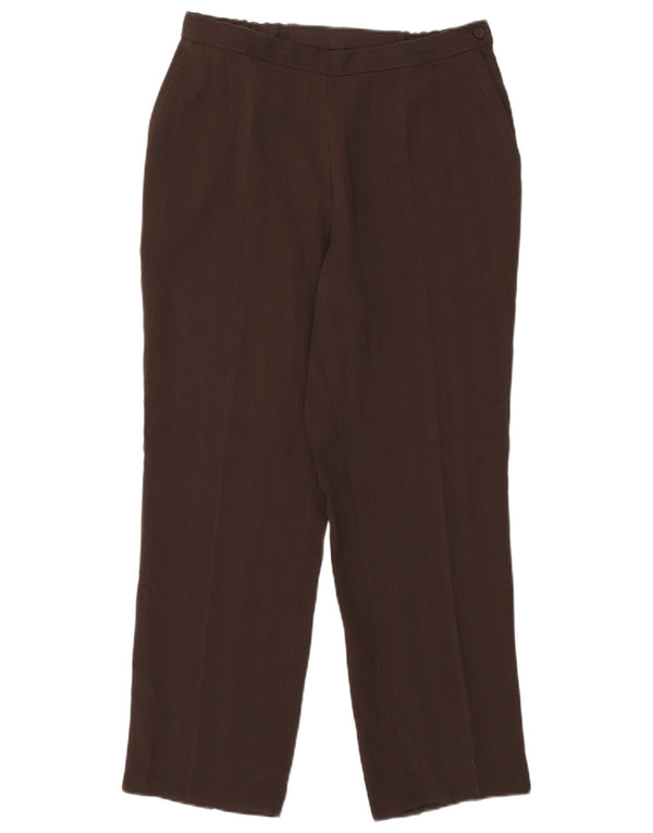 Marks & Spencer Pantalones Casuales para Mujer UK 40 Large W31 L27 Marrón Rayas