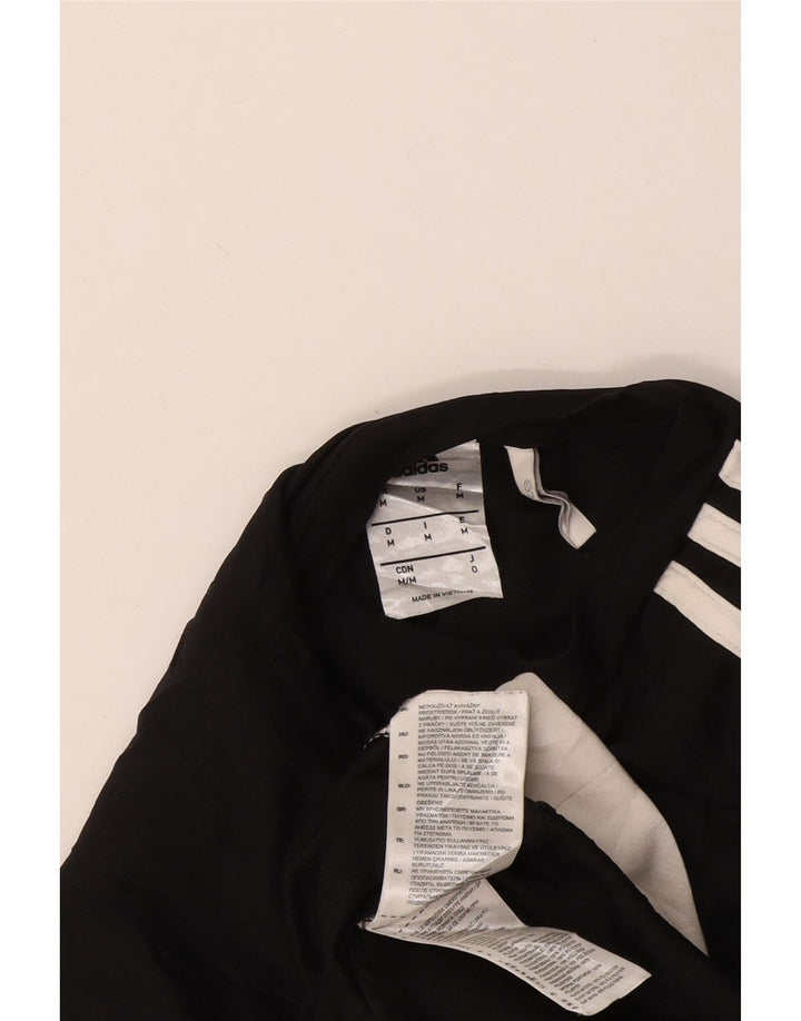 Adidas Hombre Climalite Camiseta Top Medio Negro Colorblock Poliéster