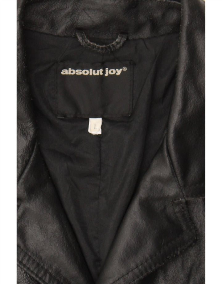 VINTAGE Mens Leather Jacket UK 40 Large Black Vintage Vintage and Second-Hand Vintage from Messina Hembry 