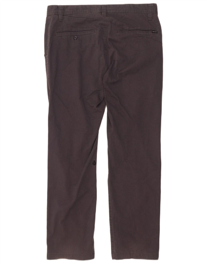 Pantalón chino recto Volcom para hombre W34 L32 Algodón gris