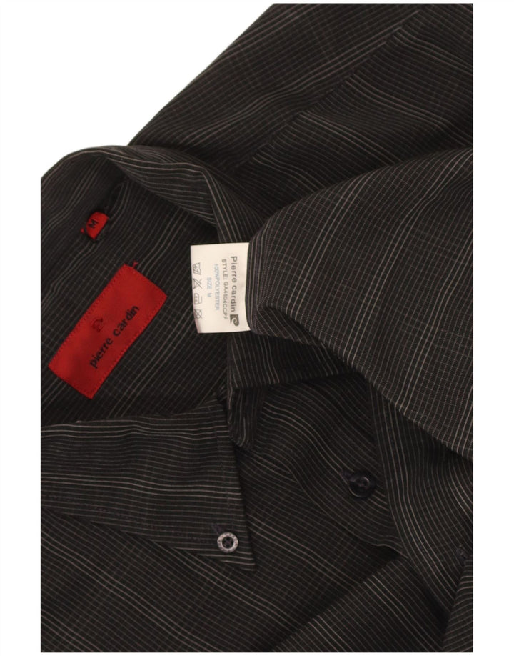 Camisa Pierre Cardin Hombre Mediana Cuadros Negro Poliéster