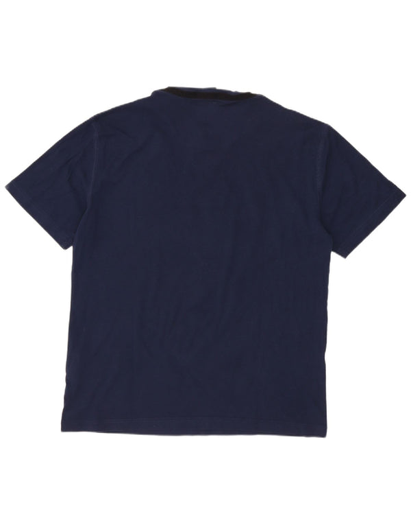 Emporio Armani Camiseta gráfica para mujer Top UK 46 Grande Algodón azul marino