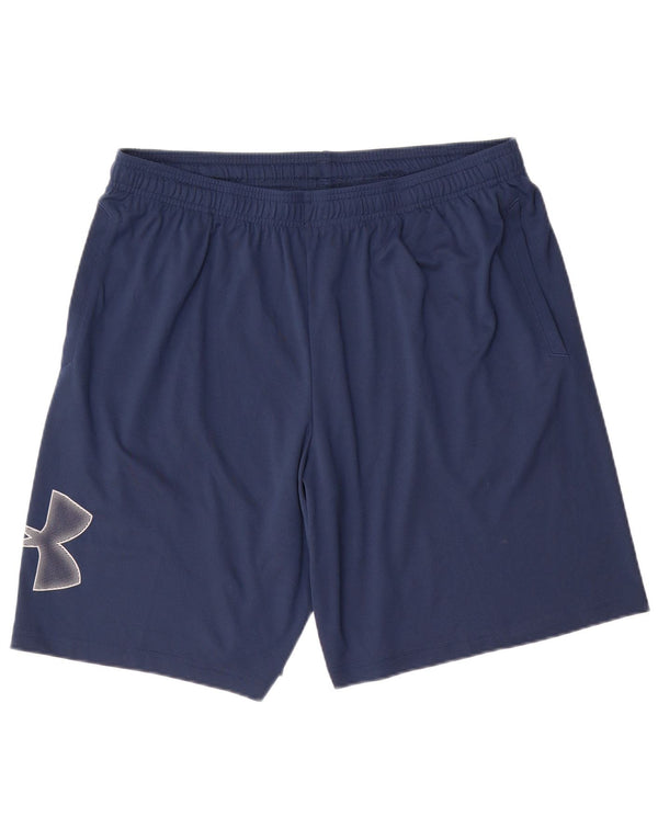 UNDER ARMOUR Pantalones cortos deportivos gráficos para hombre XL Poliéster azul marino