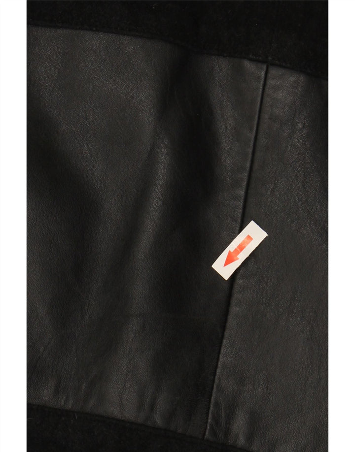 VINTAGE Chaqueta de ante para mujer IT 48 XL Negro