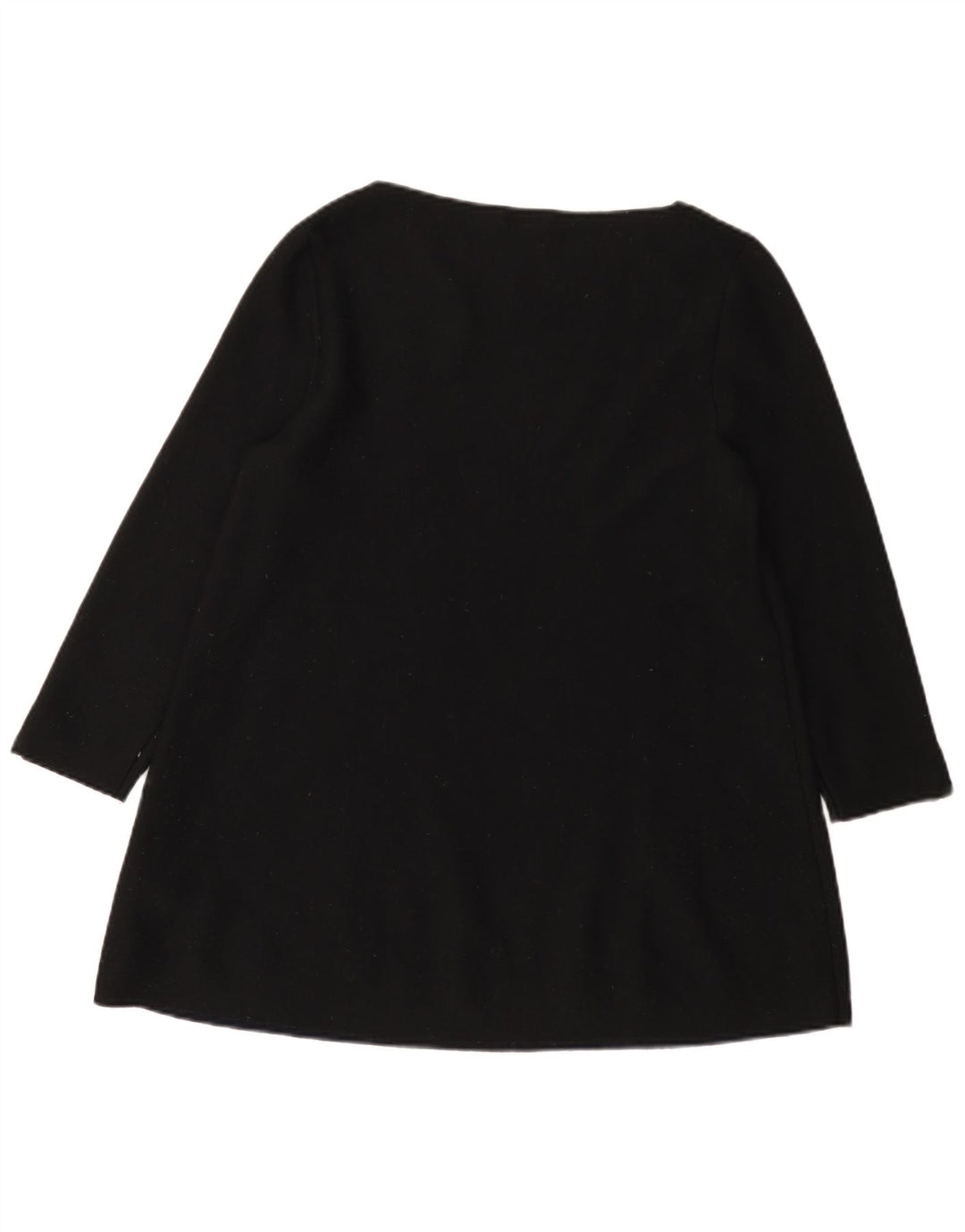 Cos Top tipo túnica de manga 3/4 para mujer UK 40 Lana negra mediana