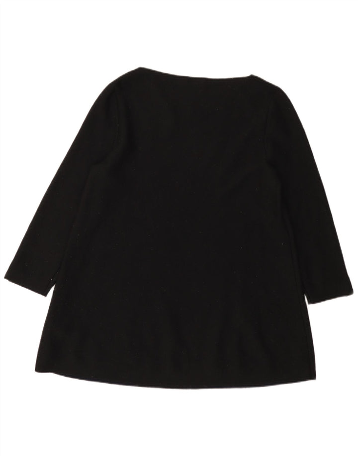 Cos Top tipo túnica de manga 3/4 para mujer UK 40 Lana negra mediana