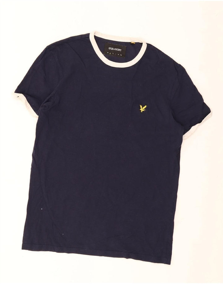 LYLE & SCOTT Camiseta para hombre Top Small Azul marino Algodón