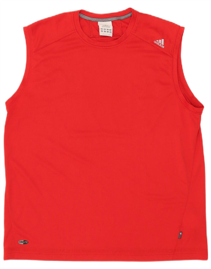 Adidas Mujer Climalite Chaleco Top UK 18 XL Poliéster Rojo