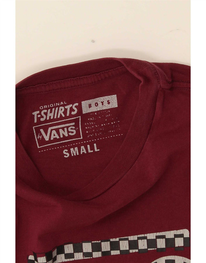 Vans Camiseta gráfica para niño 8-9 años Small Borgoña