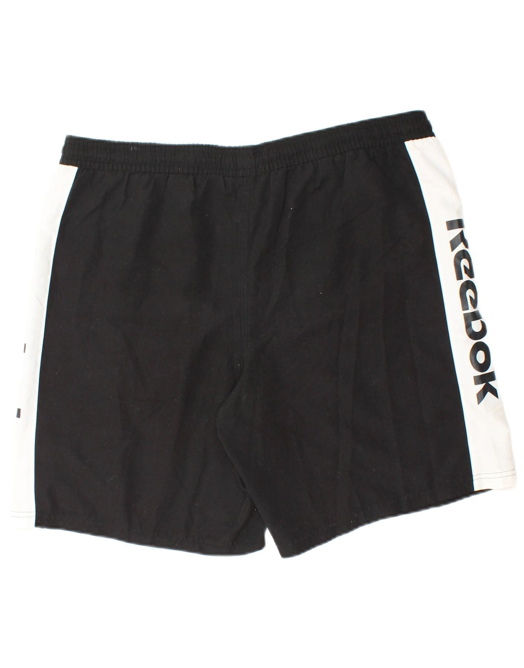 REEBOK Pantalones cortos deportivos con gráficos para hombre XL Poliéster con bloques de color negro