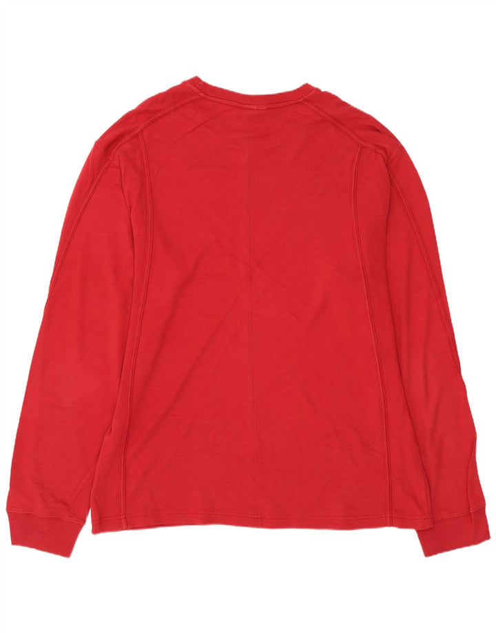 CHAMPION Camiseta de manga larga para hombre 2XL Algodón rojo