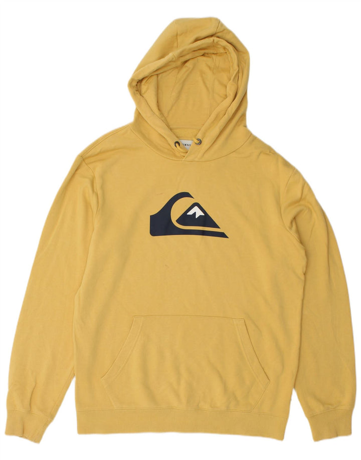QUIKSILVER Jersey con capucha gráfica para hombre Algodón amarillo medio