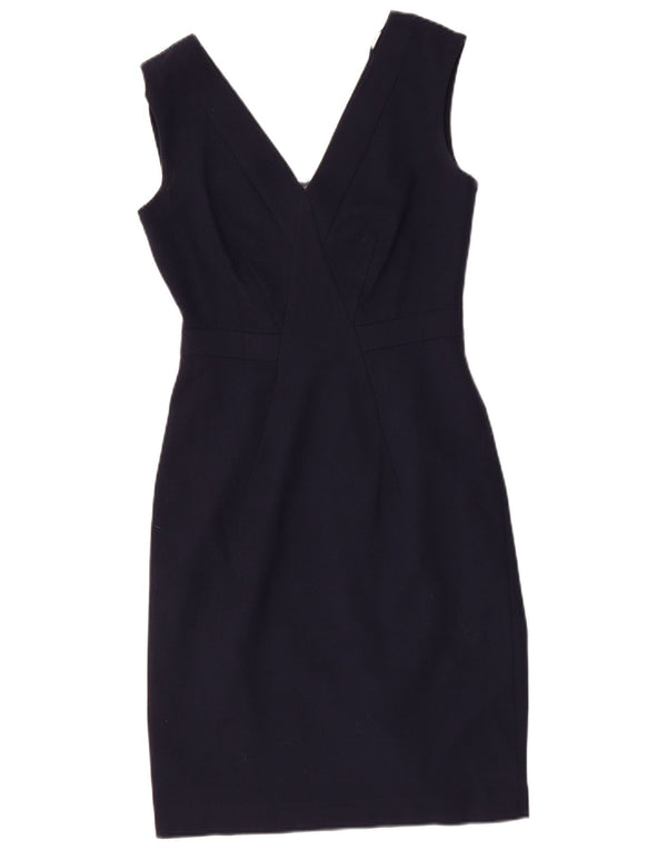 REISS Vestido tubo sin mangas para mujer UK 8 Small Lana azul marino