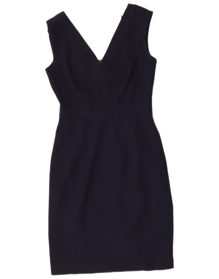 REISS Vestido tubo sin mangas para mujer UK 8 Small Lana azul marino