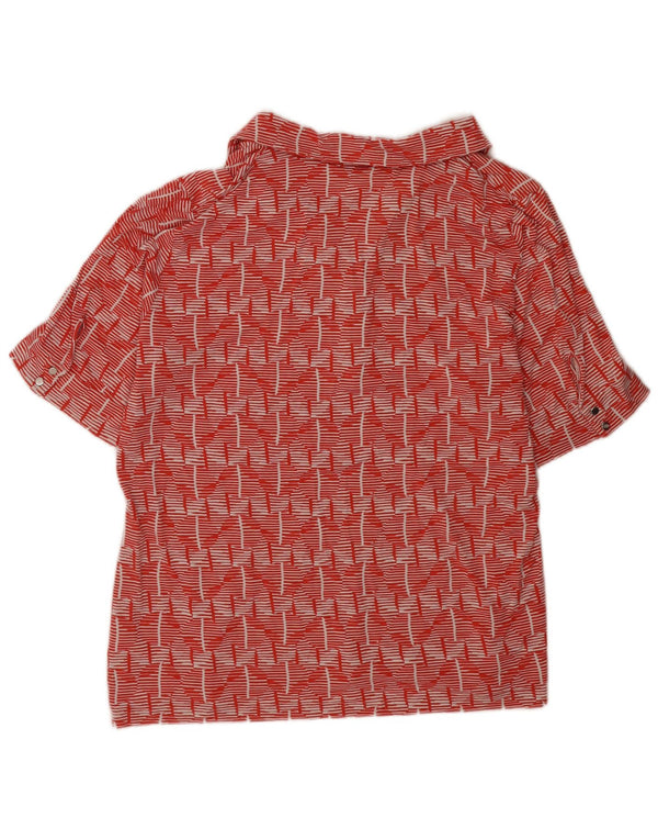 Krizia Polo Mujer UK 34 4XL Viscosa Geométrica Roja