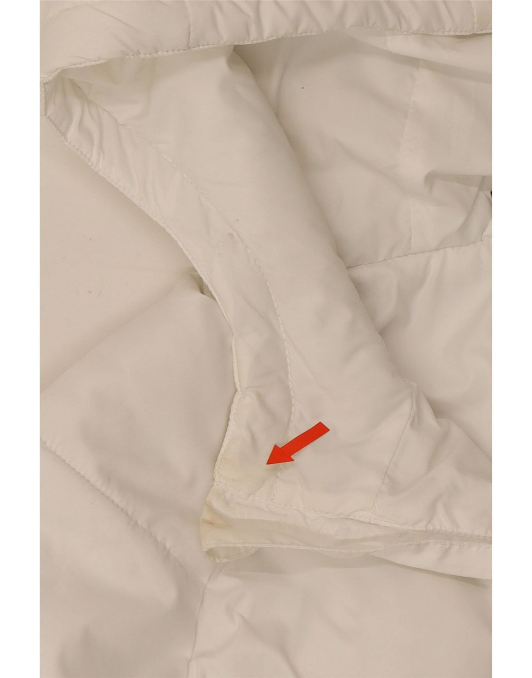 ELLESSE Womens Hooded Padded Jacket UK 10 Small White Colourblock Vintage Ellesse and Second-Hand Ellesse from Messina Hembry 