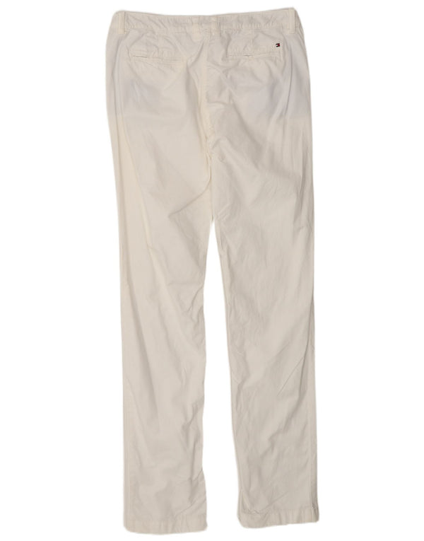 Tommy Hilfiger Pantalones chinos rectos para mujer US 8 Medium W30 L33 Blanco