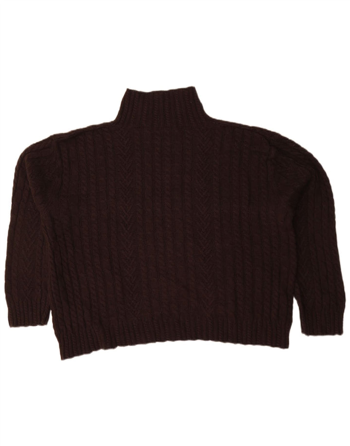 Marks & Spencer Suéter con Cuello Alto para Mujer UK 46 Grande Marrón