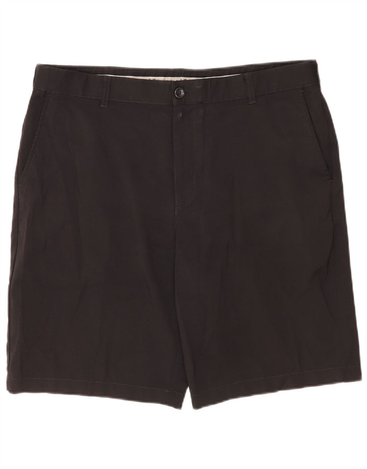 Pantalones cortos chinos Izod para hombre W36 poliéster negro grande