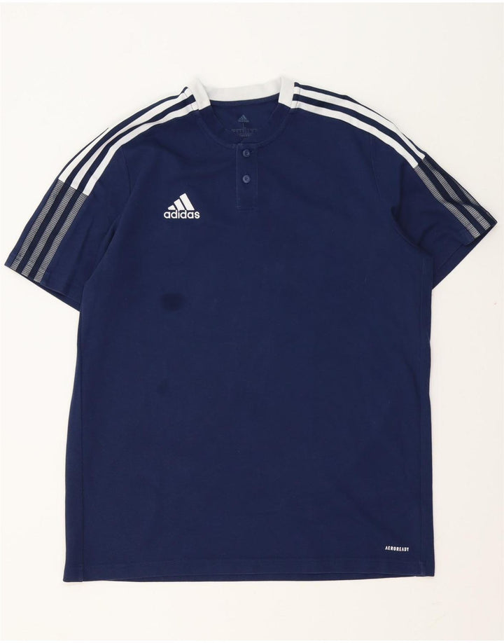 ADIDAS Camiseta Aeroready para hombre Top Grande Azul marino