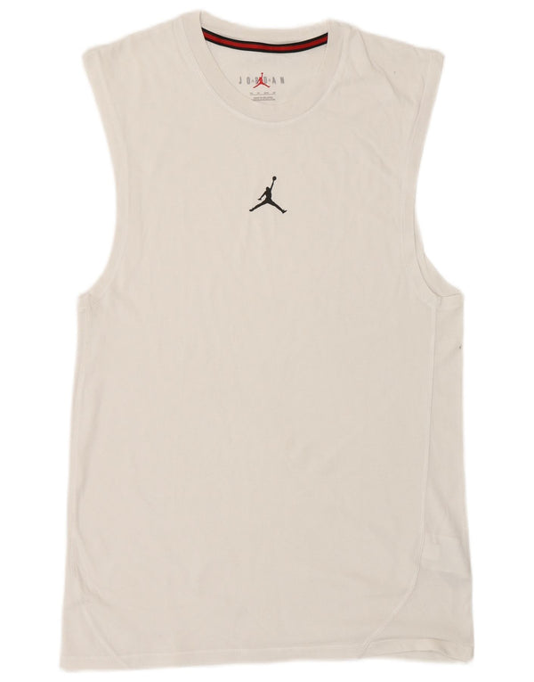 Jordan Mens Chaleco Top XS Algodón Blanco