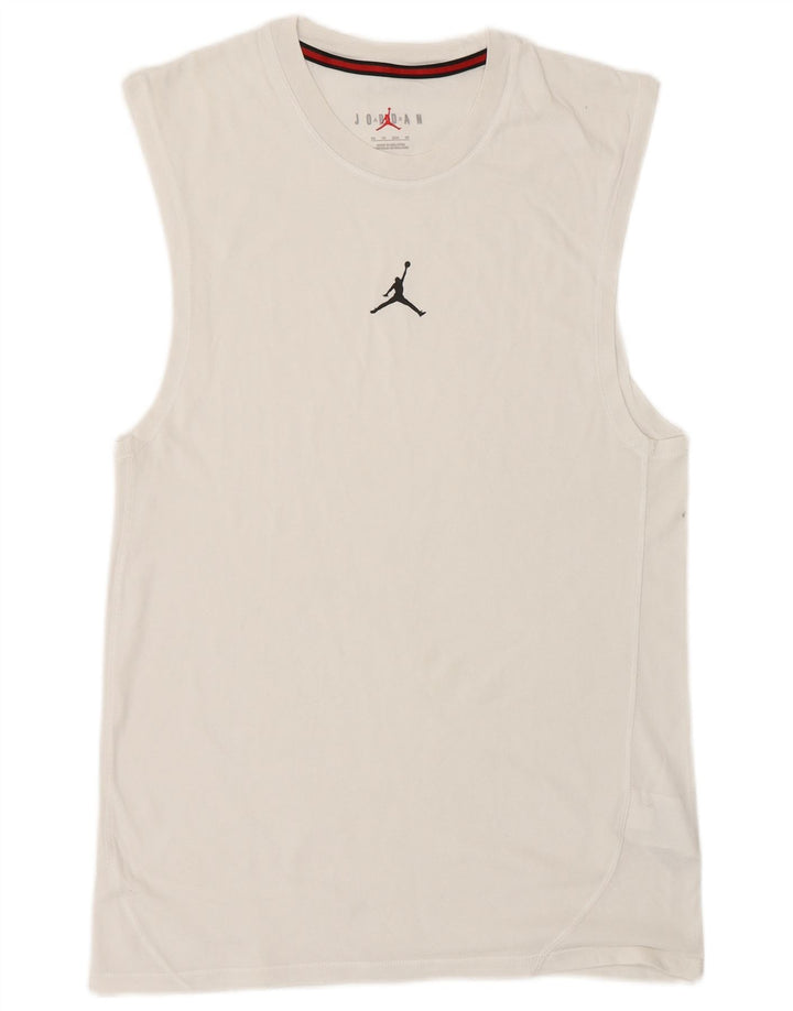 Jordan Mens Chaleco Top XS Algodón Blanco