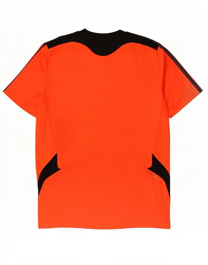 Adidas Hombre Climacool Camiseta Top Naranja Medio Colorblock Poliéster