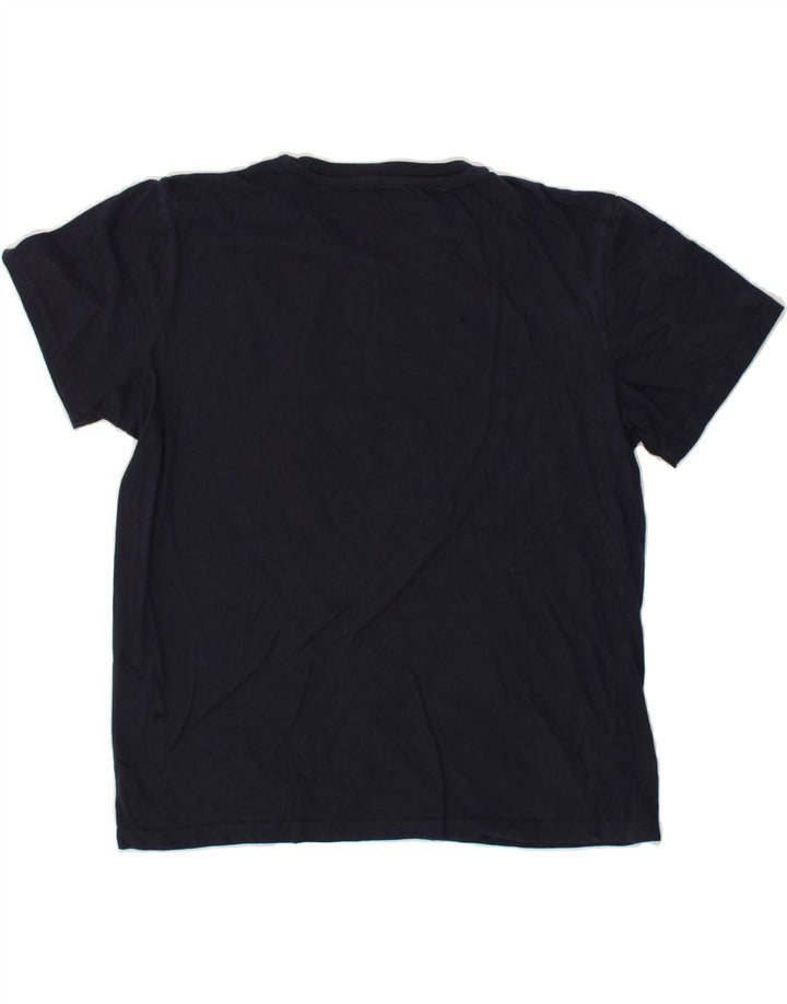 JACK & JONES Mens Graphic T-Shirt Top Medium Navy Blue Cotton Vintage Jack & Jones and Second-Hand Jack & Jones from Messina Hembry 