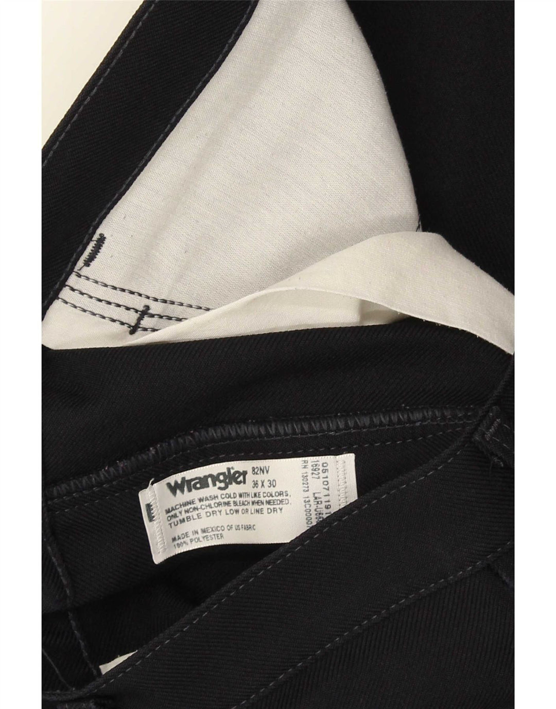 Wrangler Pantalones Casuales Rectos Para Hombre W36 L30 Poliéster Azul Marino