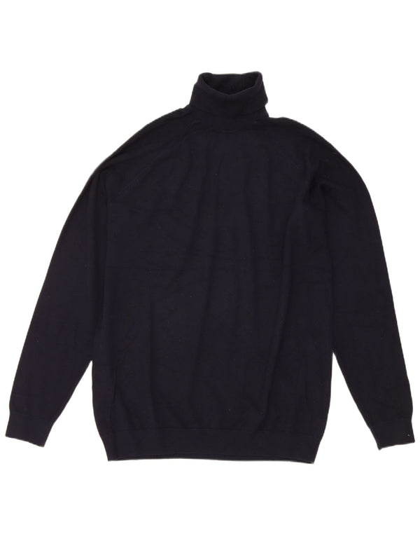 Zara Mujer Jersey De Cuello Vuelto Jersey UK 40 XL Azul Marino
